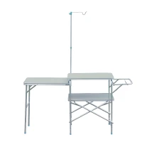 Outsunny 6' Portable Fold-Up Camp Kitchen - Silver(m-2)