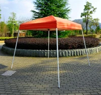 Outsunny 8' x 8' Slant Leg Easy Pop-Up Tent - Rust Red(m-2)