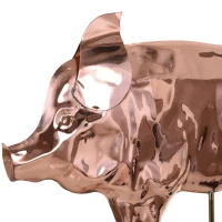 Outsunny Accent Pig Weather Vane - Pure Copper w/ Roof Mount Décor(m-7)