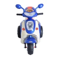 Aosom 6V Kids Ride On Moped Scooter Electric with Headlight and Music - Blue(m-1)