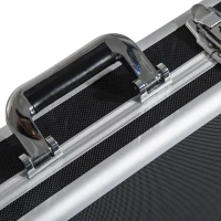 HomCom 18" Lockable Heavy Duty Pistol / Handgun Gun Safety Case - Black(m-8)