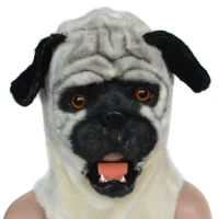 HomCom Pug Dog Costume Mouth Mover Halloween / Cosplay Hood(m-1)
