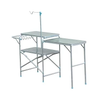 Outsunny 6' Portable Fold-Up Camp Kitchen - Silver(m-1)