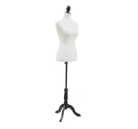 HomCom 36" 27" 36" Fashion Mannequin Female Dress Form w/ Base - White Form(m-1)