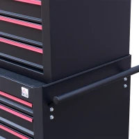 HomCom 36" 2 Piece Rolling Tool Chest Storage Cabinet Combo Set w/ 13 Drawers(m-5)