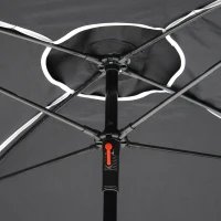 Outsunny 5.8' Compact Portable Round Sun Shade Folding Beach Patio Umbrella - Black(m-11)