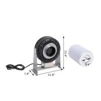 HomCom 4-Inch Carbon Air Filter and Inline Fan Combo Kit(m-3)