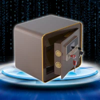 HomCom 16” x 12” x 14” LCD Digital Security Storage Safe Box - Brown(m-7)