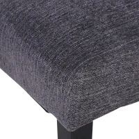 HOMCOM Set of 2 Dining Chair Side Seat with Wood Legs for Dining Room Living Room Grey(m-7)