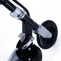 Aosom Black High-Powered 120W Motorized Kids Folding Electric Scooter with LED Lights(m-9)