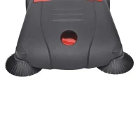 HomCom Outdoor Rotating Manual Push Broom Sweeper - Red and Black(m-6)