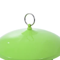PawHut Triple Chamber Outdoor No Mess Bird Feeder Squirrel Proof - Lime Green / Black(m-7)