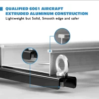 Heavy Duty Aluminium Motorcycle Dirt Bike Scooter Carrier Hitch Rack Hauler Trailer with Loading Ramp Double-hung Arm - IKURAM(m-7)