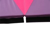 Soozier 8' x 4' x 2" PU Leather Folding Gymnastics / Martial Arts Mat - Pink/ Purple(m-7)