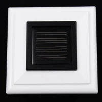 Outsunny Solar Powered LED Lamp Path Light Deck Garden Fence Post Cap - White(m-5)