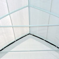 Outsunny 12' x 20' Heavy Duty Enclosed Vehicle Shelter Carport Tent - Gray(m-9)