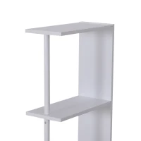 HOMCOM 54" Tall Bathroom Linen Tower, Freestanding Storage Cabinet with 2-Tier Shelf and Drawers, White(m-5)