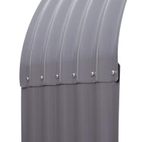 Outsunny 83" Steel Sturdy Firewood Covered Shed Storage Rack - Gray(m-9)