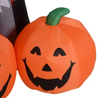HomCom 5' LED Outdoor Halloween Inflatable Decoration - Monster Pumpkin Party(m-10)