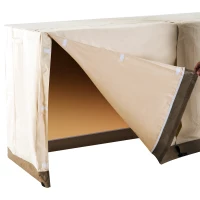 Outsunny 8.5' Outdoor Firewood Log Rack Cover - Beige / Coffee(m-9)