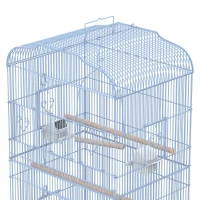 PawHut 63" Bird Cage Large Finch Parrot Conure Metal Wheels Play Top House Pet Supplies - White(m-8)