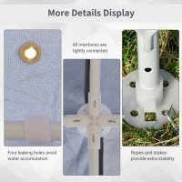 Outsunny Outdoor Sun Shade Gazebo, Canopy Tent with Mesh Screen Walls, Ideal for Garden & Patio, Grey(m-4)