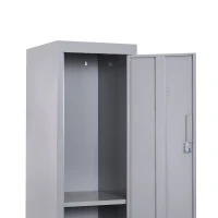 Vinsetto 71" 2 Tier Freestanding Steel Metal Lockable Employee Wall Locker Storage Cabinet - Grey(m-8)