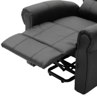 HOMCOM Power Lift Chair Heated Vibrating Massage Recliner Sofa with Remote PU Black(m-14)