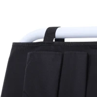 HOMCOM Folding 3 Step Stool Ladder with Safety Rails and Tool Bag Holder(m-7)