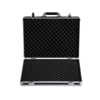 HomCom 18" Lockable Heavy Duty Pistol / Handgun Gun Safety Case - Black(m-5)