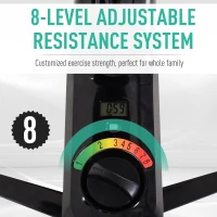 Soozier 2-in-1 Stationary Exercise Bike and Tabletop Workstation with LCD Monitor  Black(m-4)