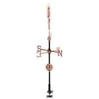 Outsunny Accent Pig Weather Vane - Pure Copper w/ Roof Mount Décor(m-12)