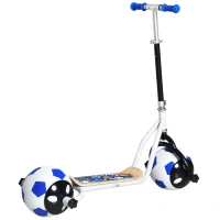 Qaba Balance Scooter for Kids with Soccer Ball Tires - Blue and Black(m-6)