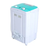 HomCom Top Load Portable Electric Washing Machine - Spin Wash and Dry (Green)(m-8)