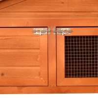 PawHut 48" Elevated Wooden Backyard Rabbit Small Animal Cage Starter Kit with Run and Ramp(m-8)