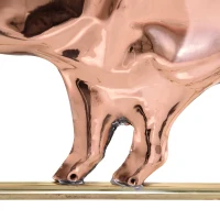 Outsunny Accent Pig Weather Vane - Pure Copper w/ Roof Mount Décor(m-8)