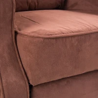 HomCom Artificial Suede Heated Back Massage Recliner Chair - Brown(m-7)