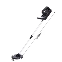 Outsunny Outdoor Gold Hunter Coin Finder Metal Detector - Black(m-3)