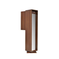 HomCom Swivel Storage Mirror Cabinet - Brown(m-1)