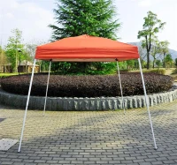 Outsunny 8' x 8' Slant Leg Easy Pop-Up Tent - Rust Red(m-1)