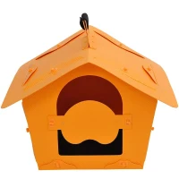 Pawhut Portable Folding Dog House Bed Carrying Travel Dog Kennel - Yellow(m-2)