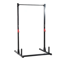 Soozier Adjustable Upper Body Strength Training Power Rack Exercise Stand - Black(m-1)