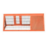 PawHut 47" Portable Waterproof Outdoor Wooden A-Frame Rabbit / Small Animal Hutch(m-5)