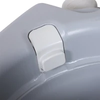 HOMCOM 20L/5.3 Gallon  Plastic Portable Toilet Seat for Camping Hiking Travel Indoor Outdoor(m-10)