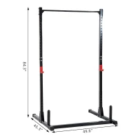 Soozier Adjustable Upper Body Strength Training Power Rack Exercise Stand - Black(m-3)