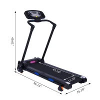 Soozier 1100W Portable Electric Folding Treadmill Running Machine with LCD Display(m-14)