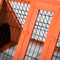 PawHut 47" Portable Waterproof Outdoor Wooden A-Frame Rabbit / Small Animal Hutch(m-11)