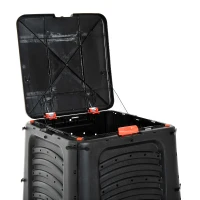 Outsunny 400L Organic Waste Compost Bin - Black(m-9)