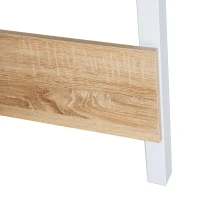 HomCom 47" Wood and Steel Modern Computer Desk - Oak / White(m-12)