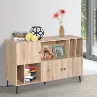 HomCom 47" Contemporary Sideboard Buffet Table Storage Cabinet - Oak(m-4)
